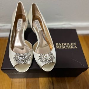 Badgley Mischka Kitten Heel Bridal Pumps